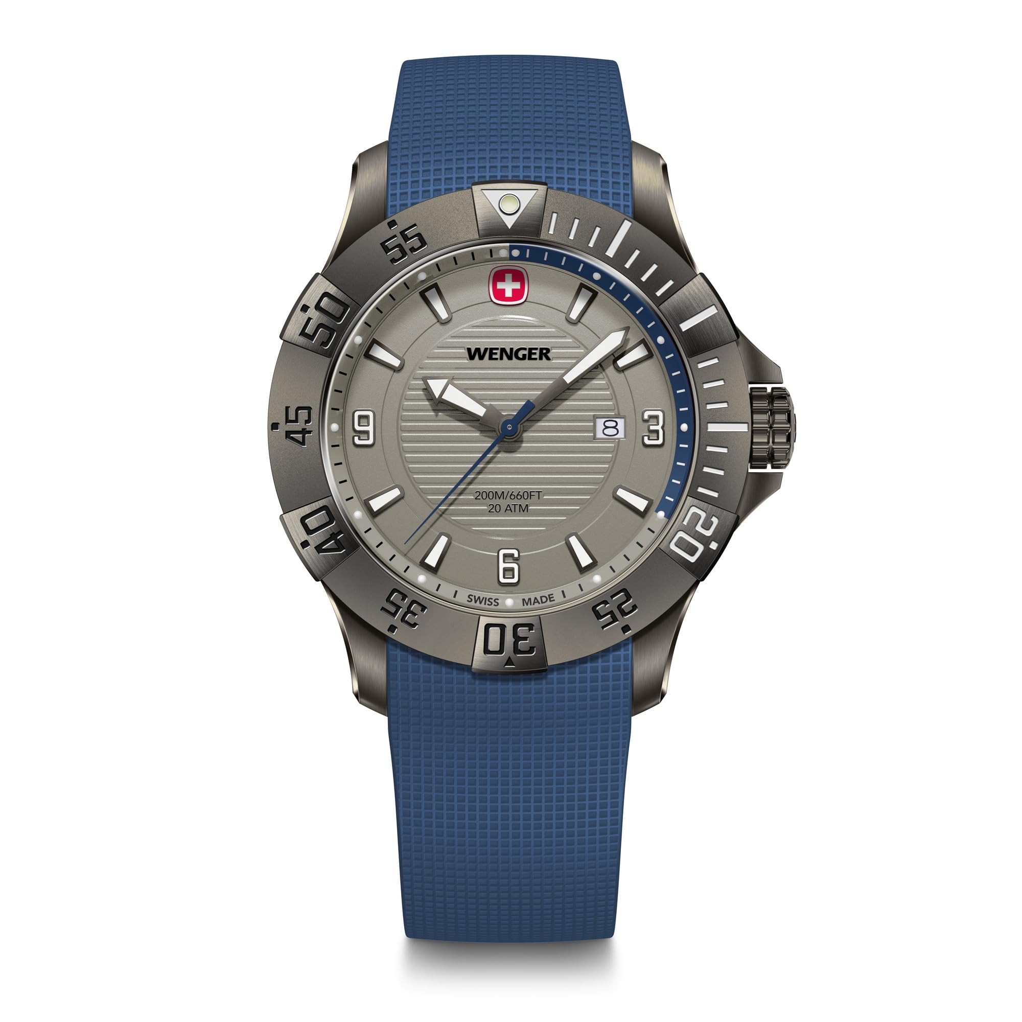 WENGER Herren Armbanduhr Seaforce, Ø 43 mm, Swiss Made, Analog Quarz, Wasserdicht bis 200 m