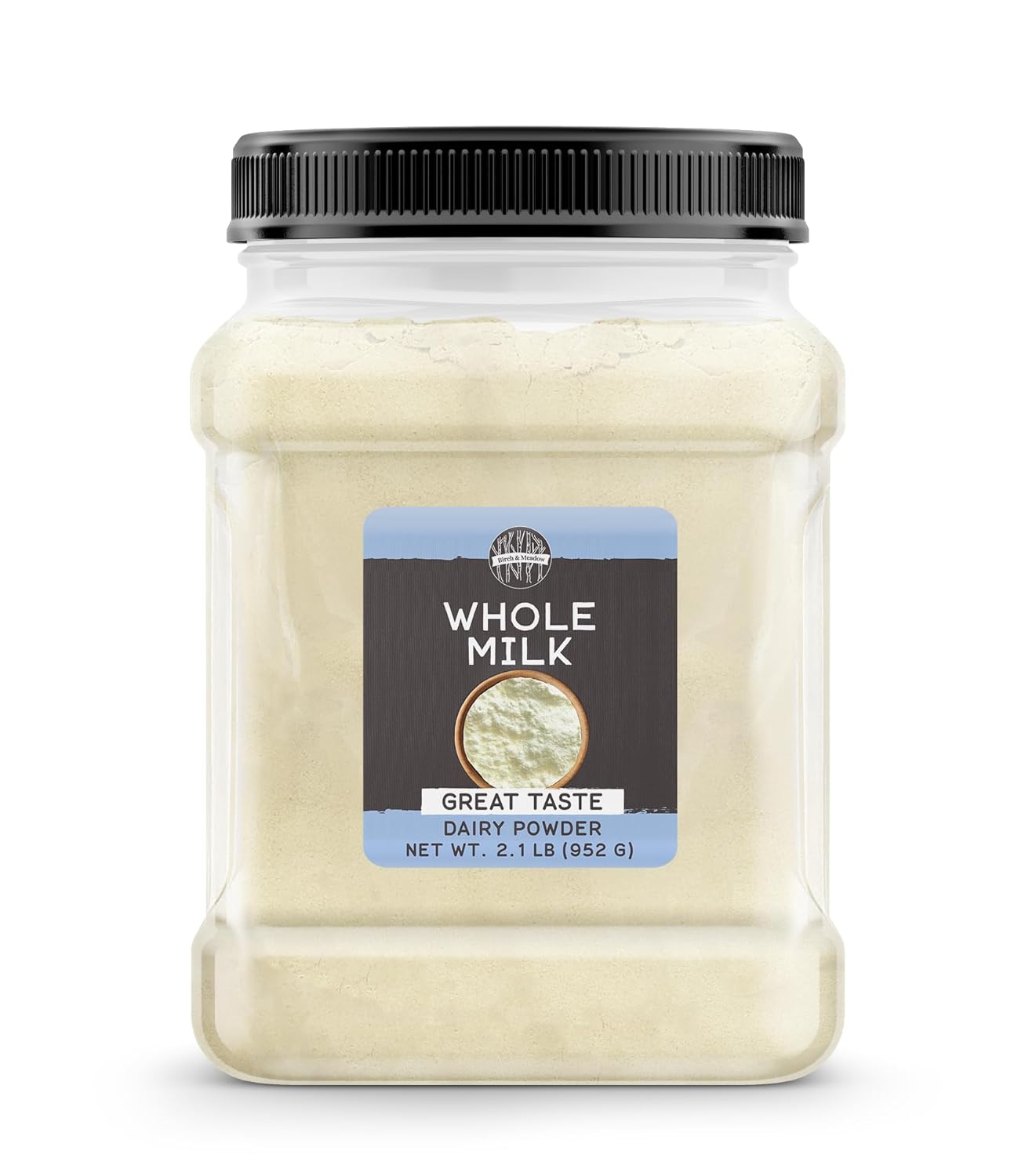 Birch & Meadow 2.1 lb of Whole Milk Powder, Light Sweet Taste, Food Storage (33.6 Ounce)