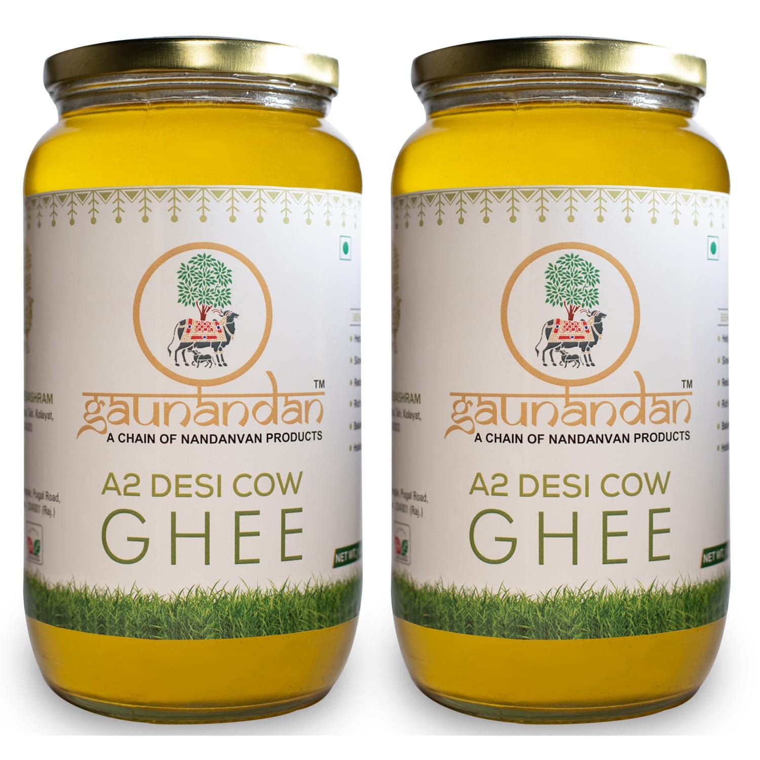 Gaunadan A2 Desi Cow Ghee - Vedic Bilona Method, 100% Pure, Grassfed, Immunity Booster | 2L