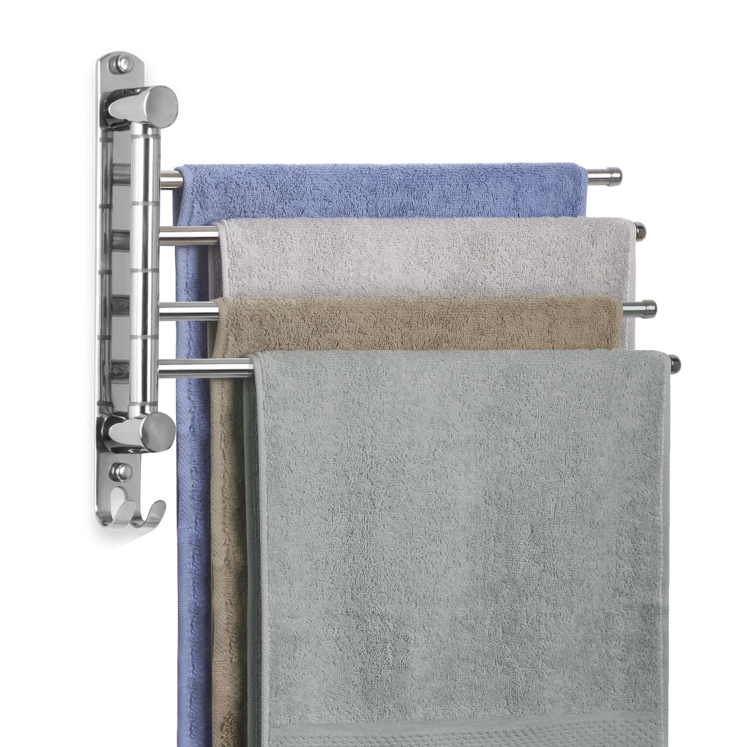 Porte-Serviettes Murale, Porte-Serviettes Salle De Bain Avec 4 Barres