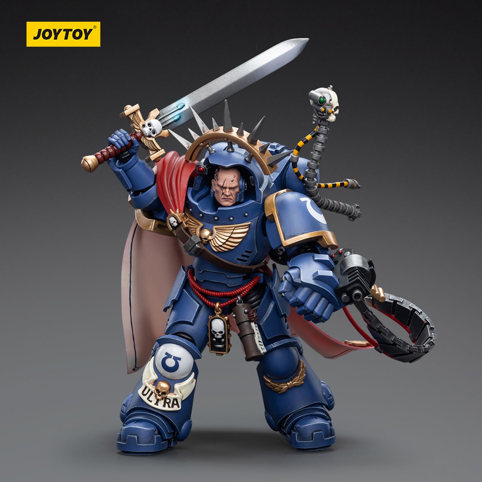 JOYTOY JT7745 40K 1/18 Action Figur Spielzeug, Ultramarines Captain in Gravis Armour, 4-Zoll Modell Set, Geschenk für Action Figur Enthusiasten und Sammler (MSS-7745)