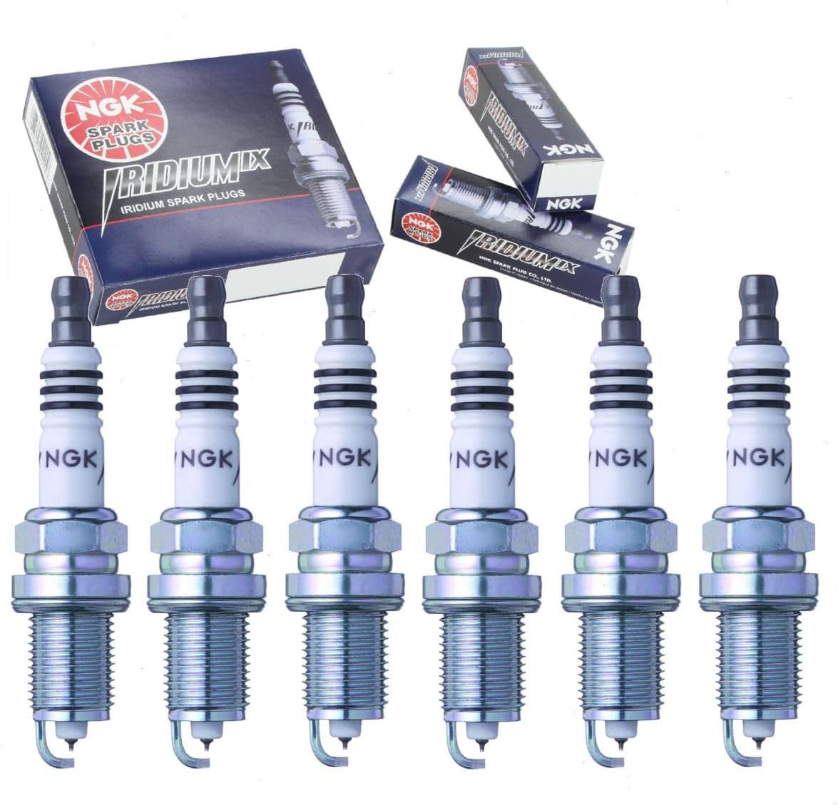 6 pc NGK Iridium IX Spark Plugs compatible with Dodge Journey 3.5L V6 2009-2010