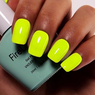 Neon Yellow Gel Nail Polish,0.54 Fl Oz Summer Bright Yellow UV LED Soak Off Spring Summer Gel Polish 1Pcs