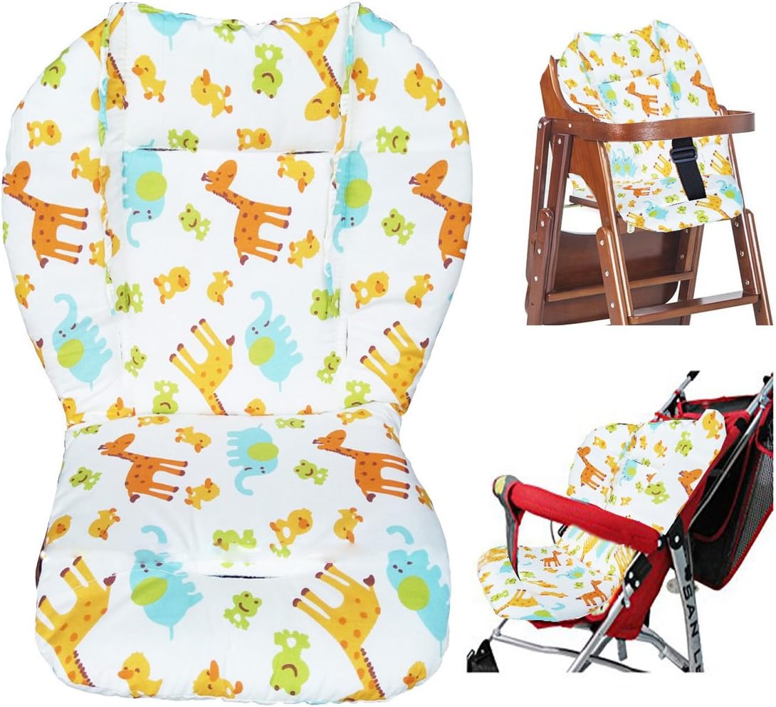 High Chair Cushion Cover, High Chair Cushion Pad/Cushion High Chair/Breathable High Chair Pad,Soft and Comfortable, Cute and Exquisite Patterns, More Comfortable for Babies (Animal Pattern)