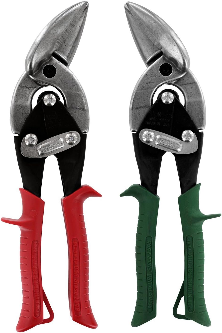 Midwest Tools and Cutlery MWT-6510C Midwest Snips Forged Blade Offset Aviation Snips Set (Pack of 2)