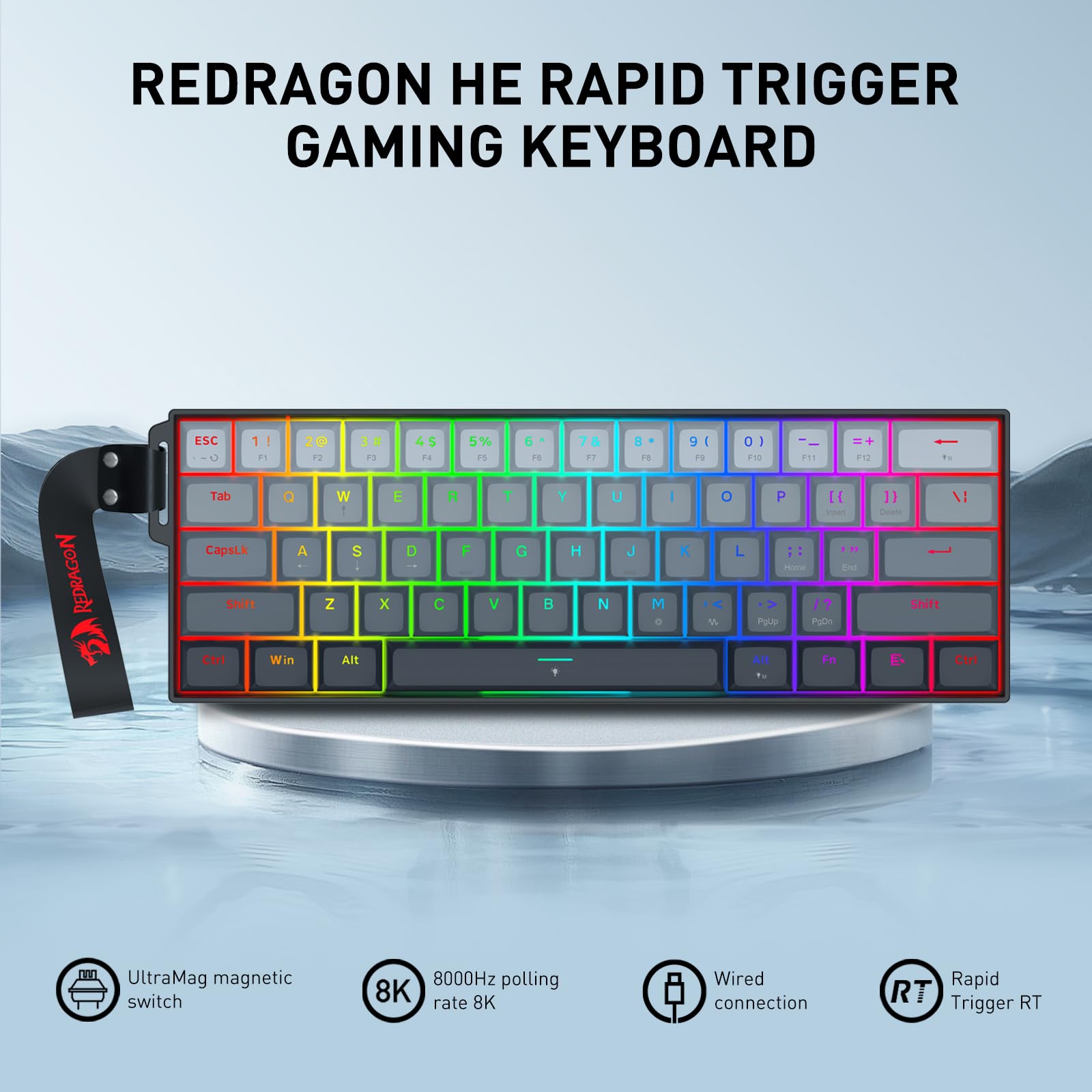 Amazon | REDRAGON K617 Fizz Magnetic+ 有線 60%RT磁気スイッチ