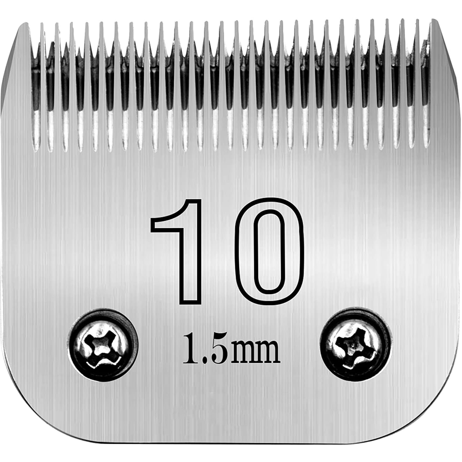 SUNISSA Detachable Professional Pet Dog Grooming 10 Clipper Blades - 1/16"(1.5mm) Cut Length, Compatible with Andis, Oster A5, Wahl KM Series Clippers, Made of Carbonized Steel Blade — image 1