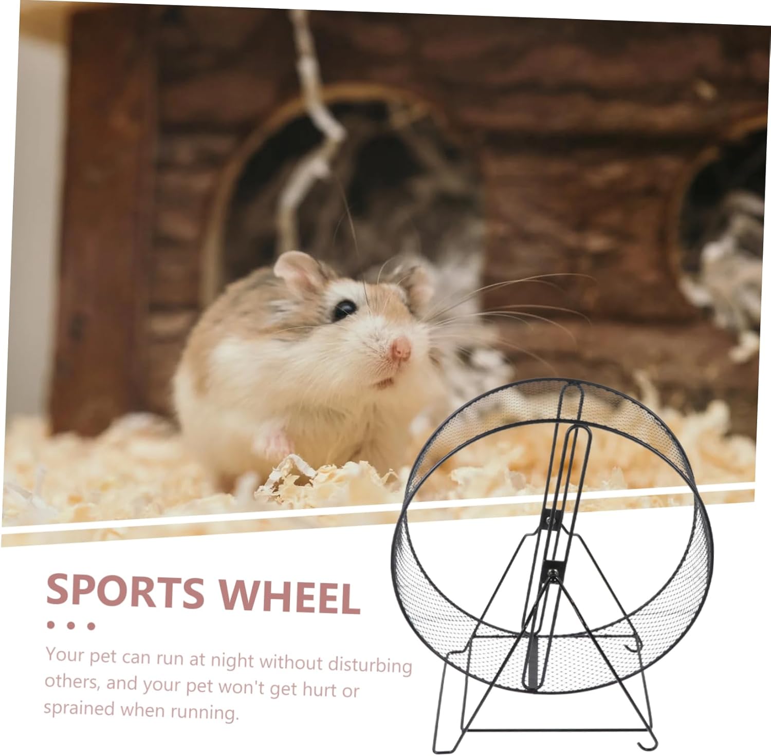 Kisangel Quiet Hamster Wheel Toys for Hamsters Pet Exercise Wheel Made of Iron Comfortable Running Experience