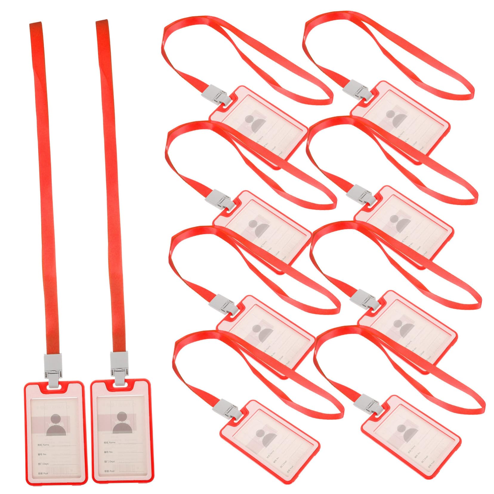 Operitacx 40pezzi Custodiper Badge Con Cordino Porta Tessere Identificative Copertine Protettive Per Ufficio e Scuole