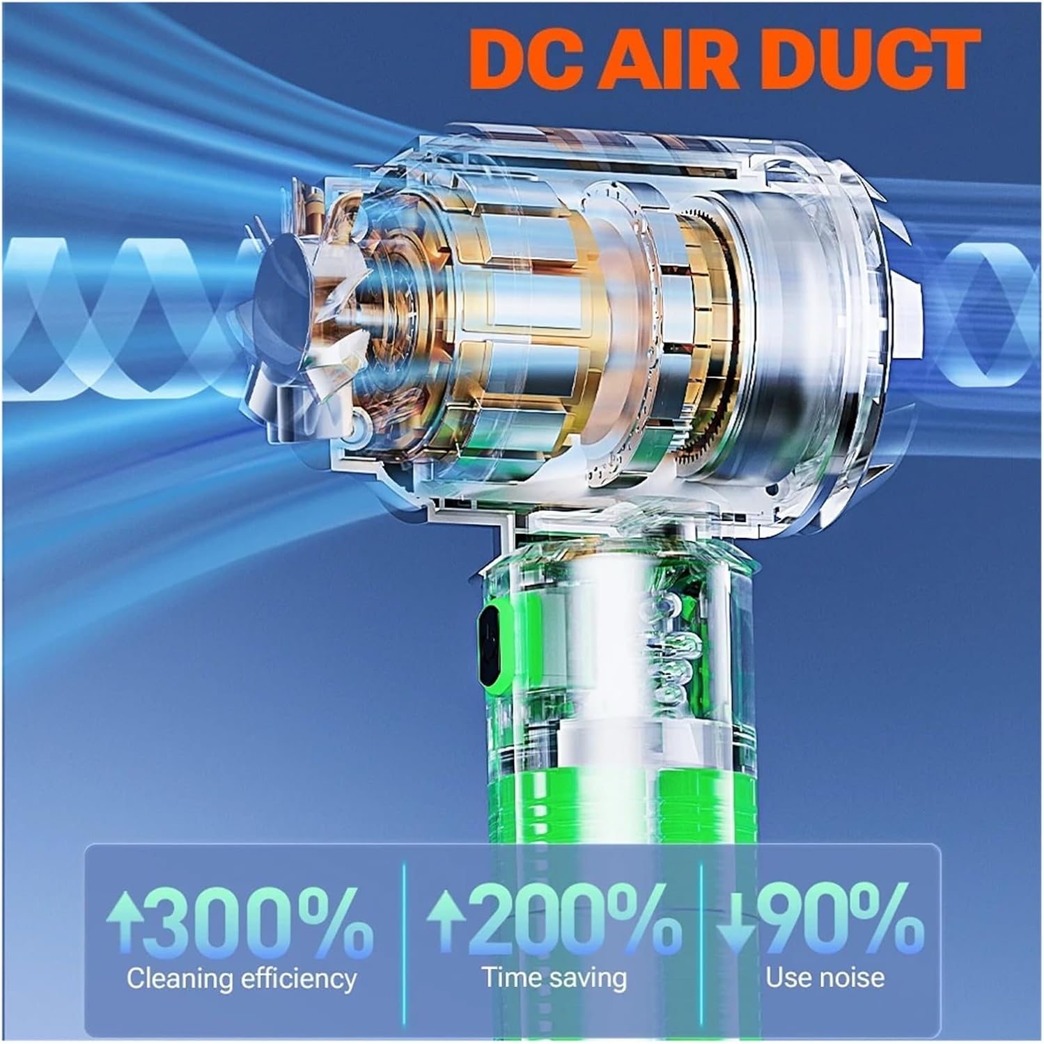 Car Vacuum Cleaner 180000PA Wireless Portable Cleaning Machine for Keyboard Powerful Mini Handheld Cleaner for Car and Home(Max 4hapa Bag)