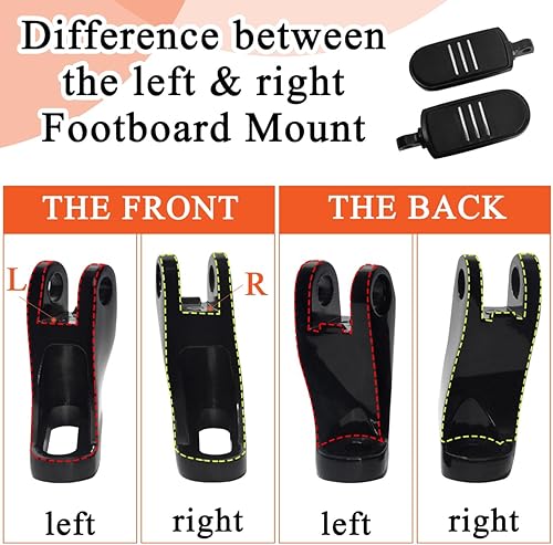 Miniatura 5 de FOVPLUE Reposapiés Mini para Pasajero, Pedales de Pasajero con Kit de Montaje para Harley Touring 1993-2025 CVO Electra Glide Road Glide Road King