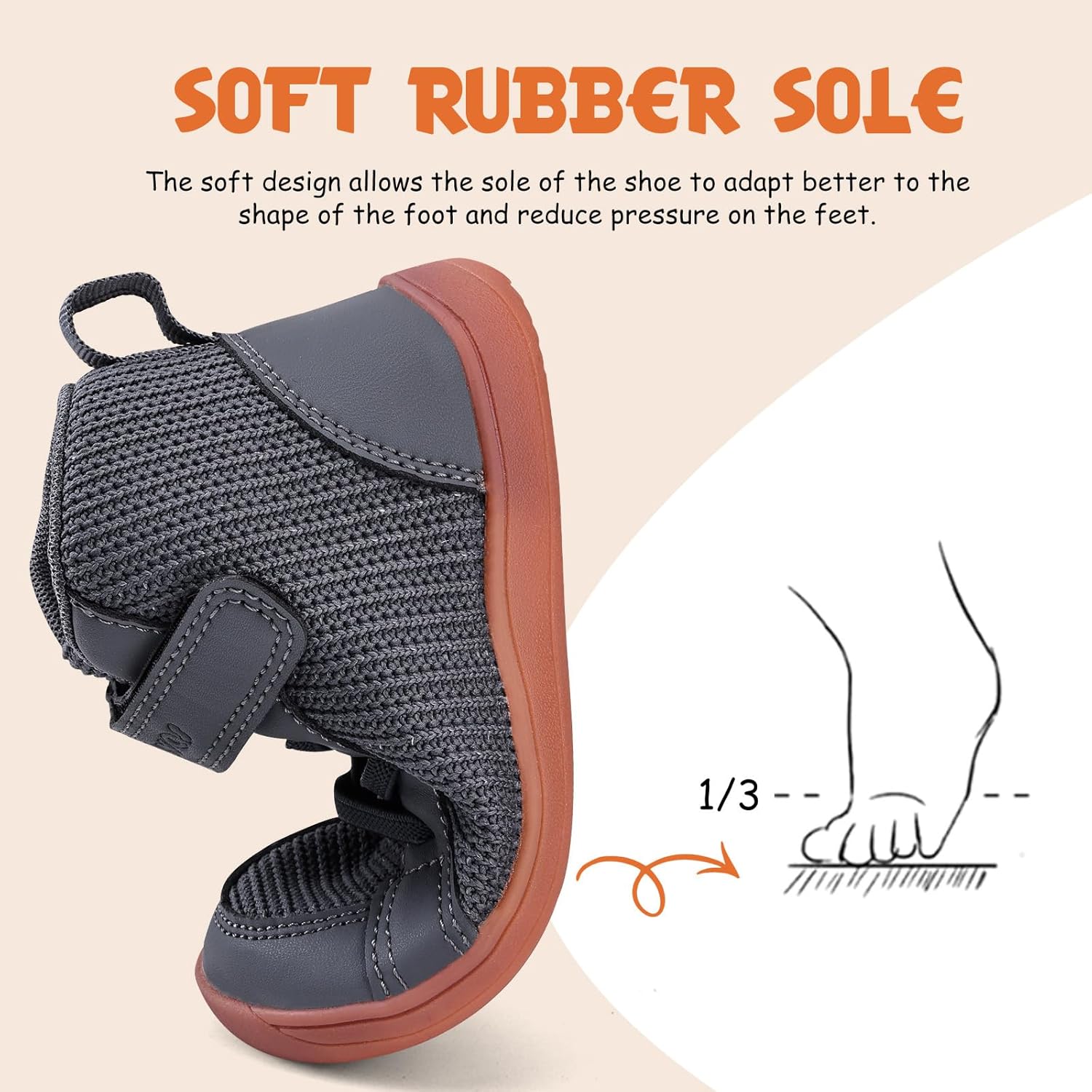 WateLves Toddler Little Kids Wide Barefoot Shoes Boys Girls Winter High Top Minimalist Sneakers Boots Walking Shoes for Indoor Outdoor | Naturally Splay | Flexible Fit - Image 4