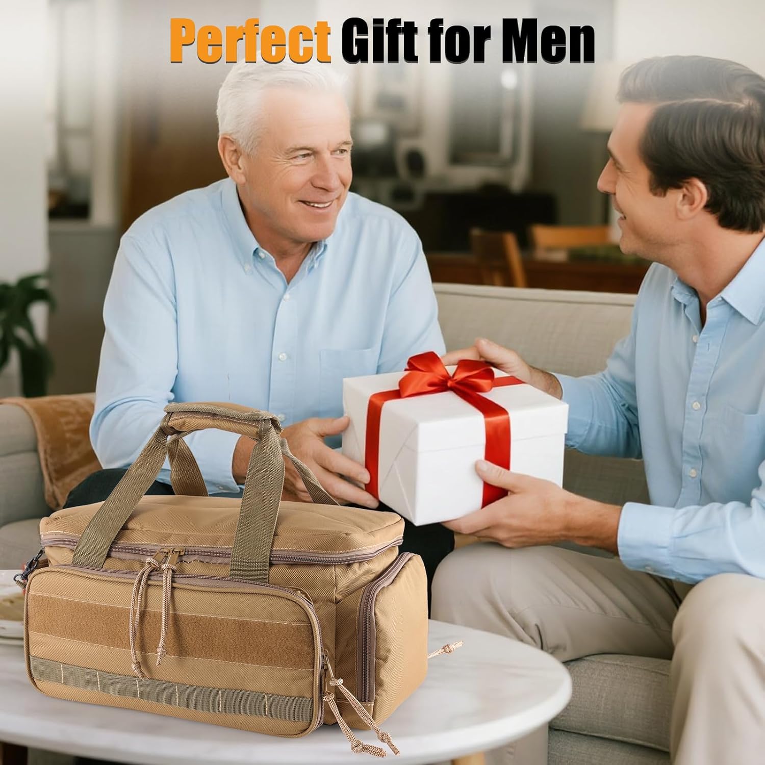 16-Inch Tool Bag with 16 Packets,Tools Bag for Men with Anti-friction Bottom,Tactical Range Bag,Electrician Tool Bag Organizer,Mechanics Tool Storage Bag for Repairman,Carpenters,Handyman,Khaki - Image 7