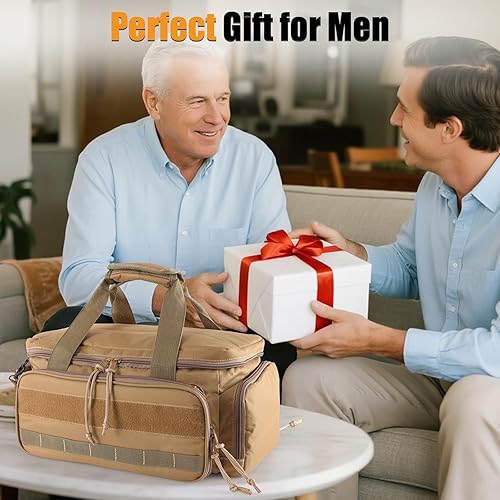 Miniatura 7 de Bolsa de herramientas de 16 pulgadas con 16 paquetes, bolsa de herramientas para hombres con parte inferior antifricción, organizador de bolsa de