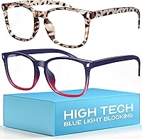 Vista 31 de Livho - Paquete de 2 lentes de bloqueo de luz azul para computadora, lectura, juegos, televisión, teléfonos, lentes para mujeres y hombres, *B5