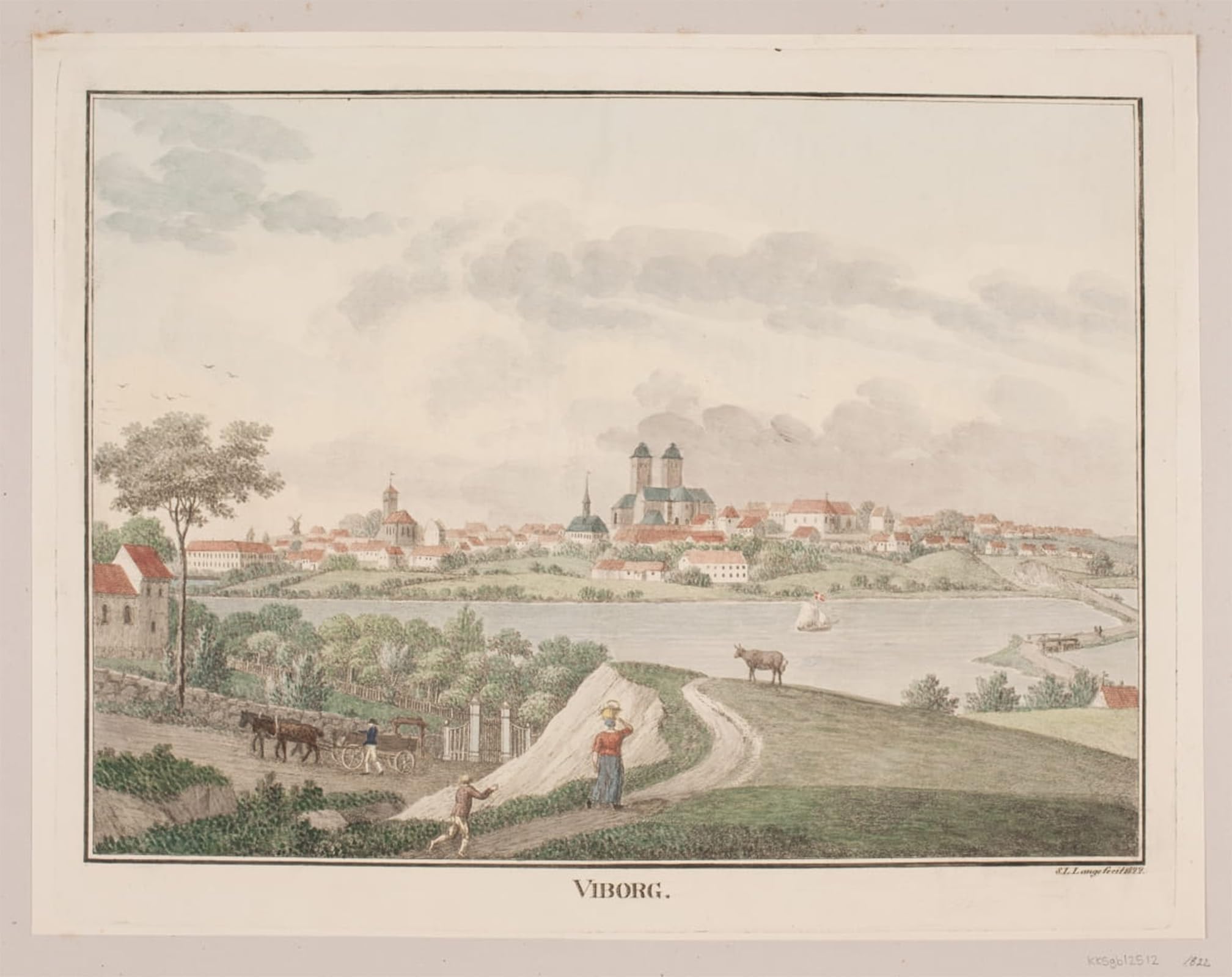 POSTERIIk Vintage Classic Picture Landscape Artwork Viborg by Søren L. Lange Portrait Canvas Painting for Office Home Decor 60x90cm