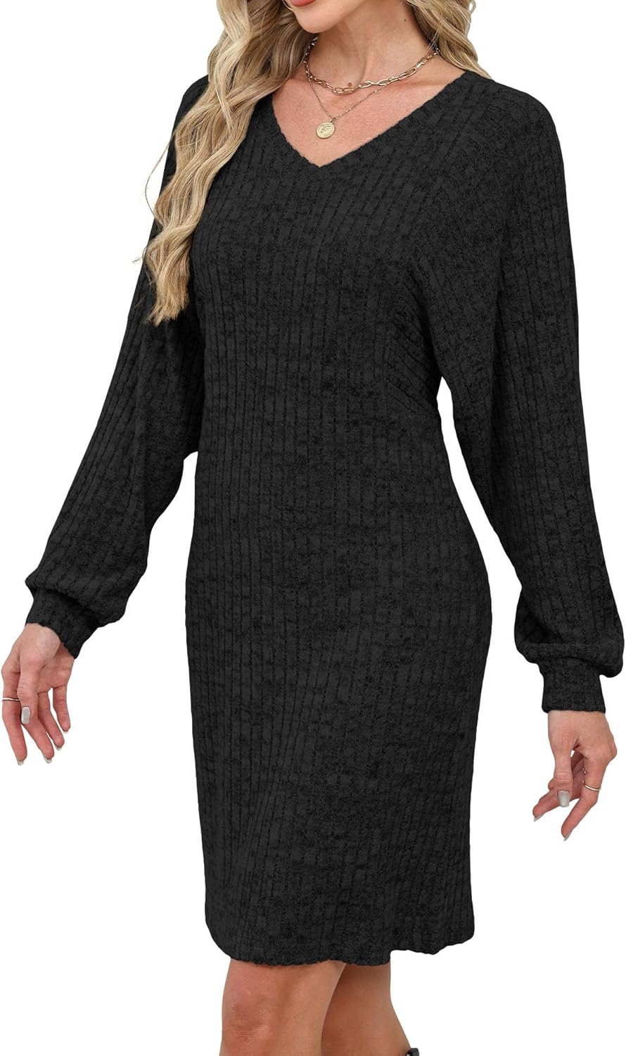 Grace's Secret Womens Ribbed Knit Sweater Dress Long Sleeve Casual Fall Winter Dresses 2025 - Image 4