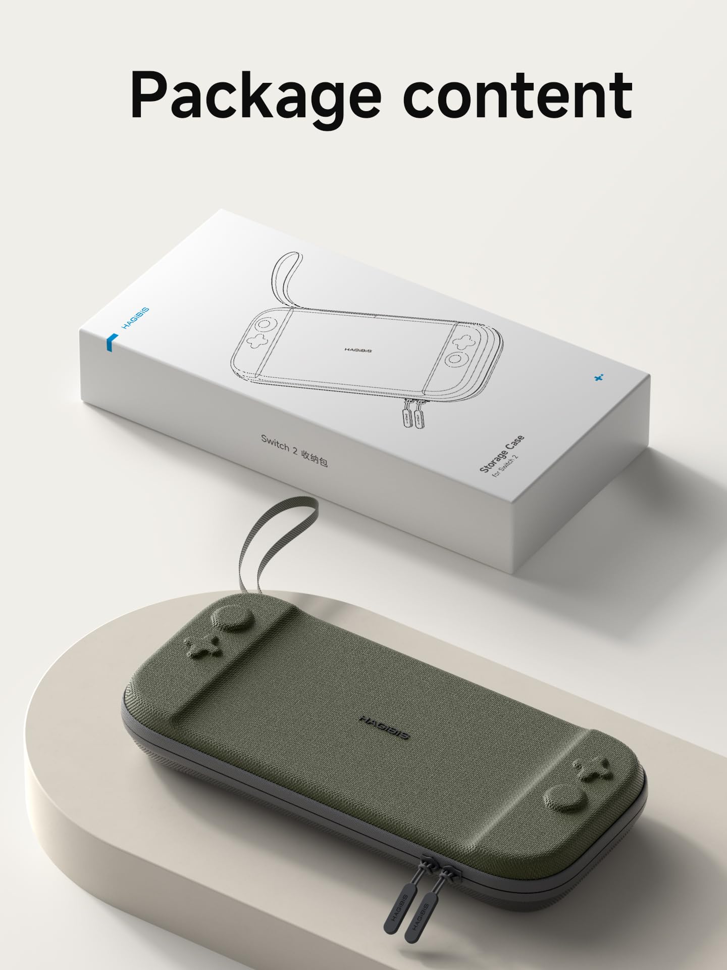 Hagibis Torba do przenoszenia Nintendo Switch 2 (2025) z miejscem na 10 kart do gry, twarda obudowa odporna na uderzenia, przenośna torba podróżna, model BG10, kolor Czarny