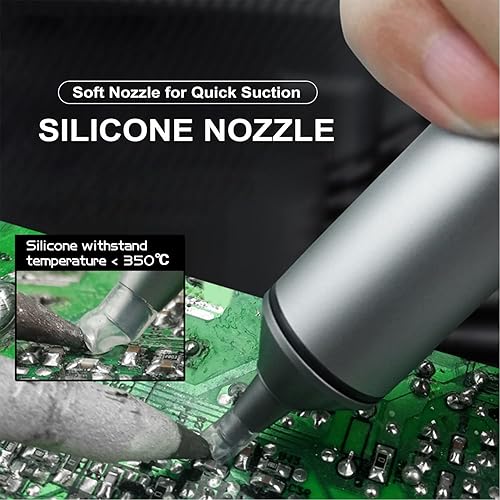 Miniatura 4 de FrogBro Bomba desoldadora Soldadura Soldadura Herramienta de eliminación de soldadura Potente succión al vacío y boquilla resistente al calor