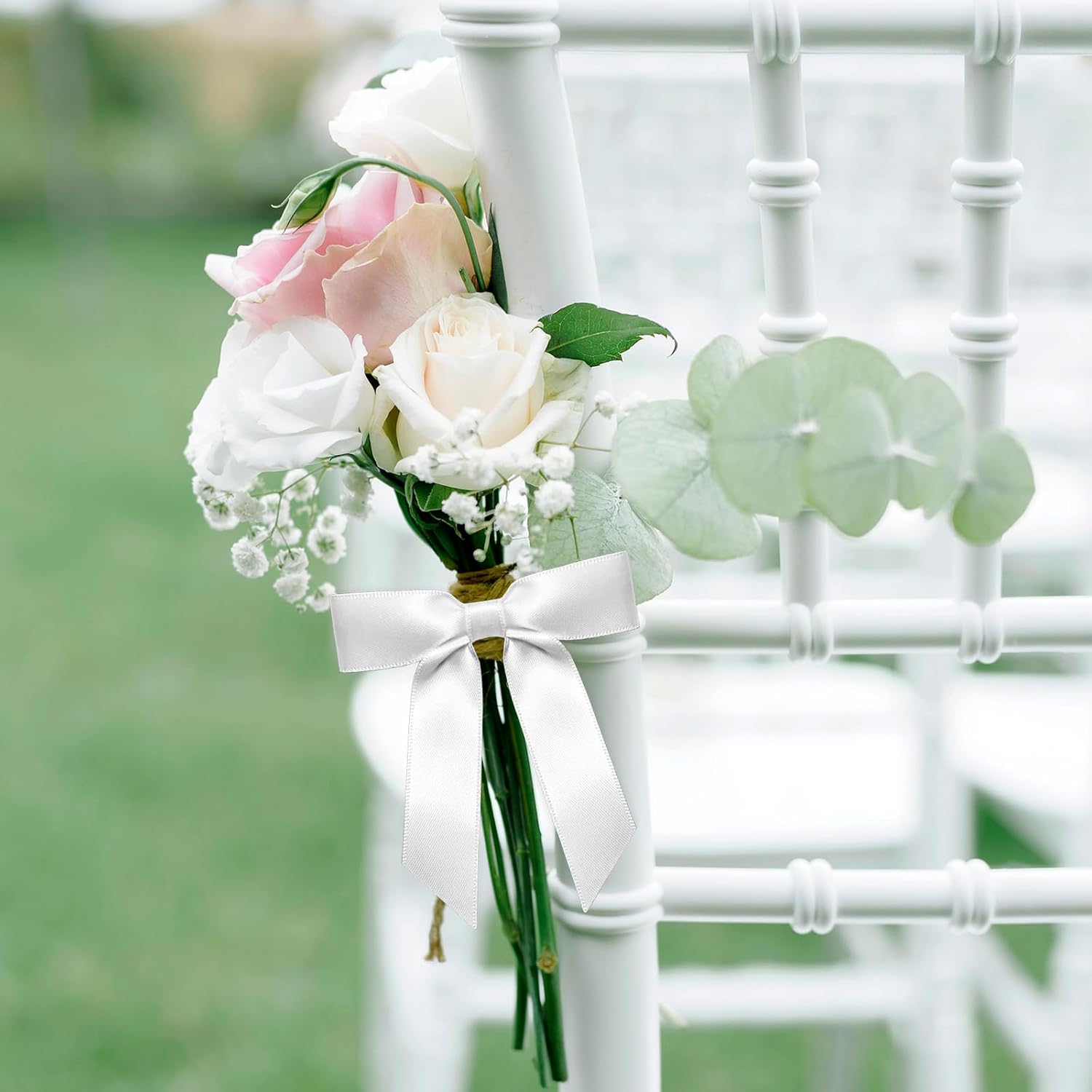 60 PCS Bows for Gift Wrapping - 3" Premium Satin Ribbon Bows Premade Twist Tie Bow for Treat Bags Cake Pop Bow for Wedding Favors Small Bows for Baby Shower Decorations - Image 4