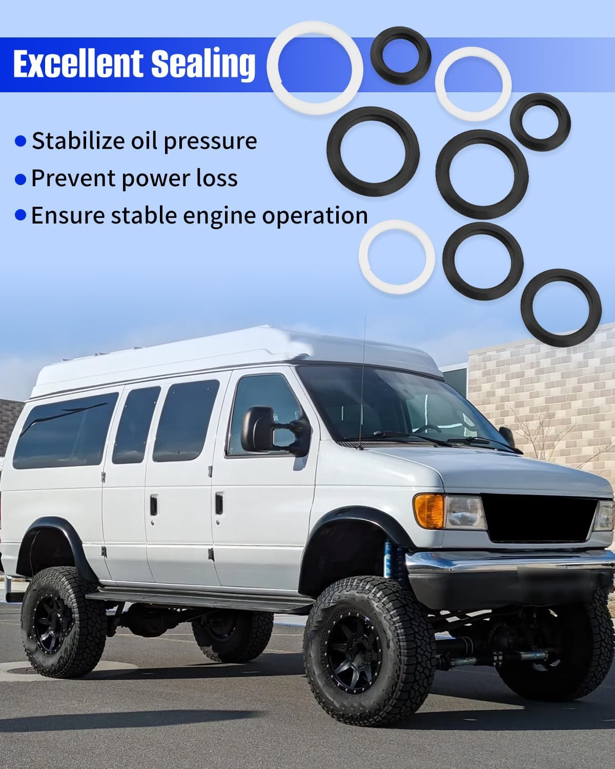 AP0028 Stand Pipe and Front Port Plug Seal Kit Fit for Ford F Series 2003-2007, Excursion 2003-2007, E Series 2004-2010, 4.5L LCF 2006-2010 Replace W302209 W301386 W301390