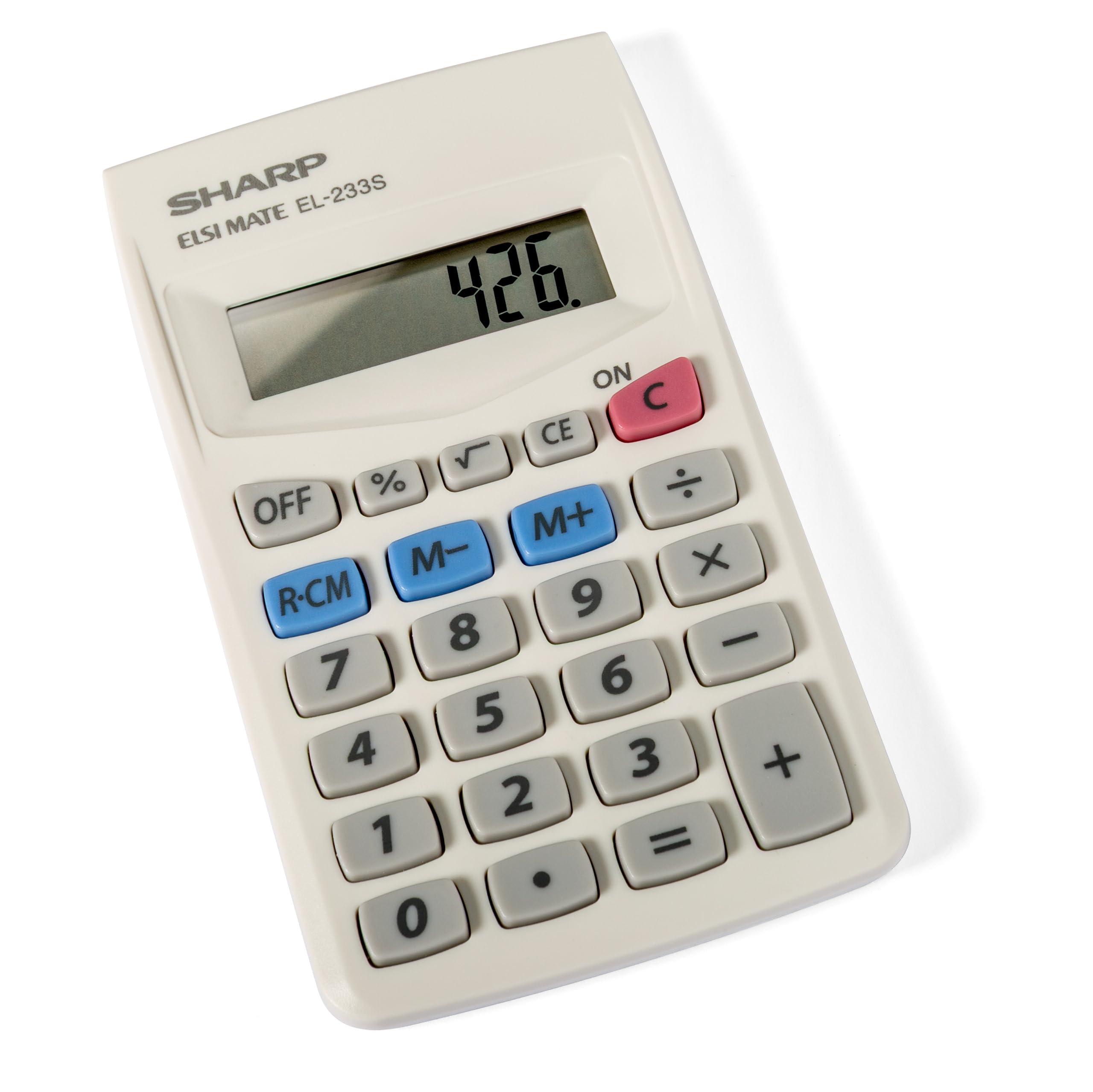 Sharp EL-233SB calculatrice Poche Calculatrice basique Blanc - Calculatrices (Poche, Calculatrice basique, 8 chiffres, Blanc)