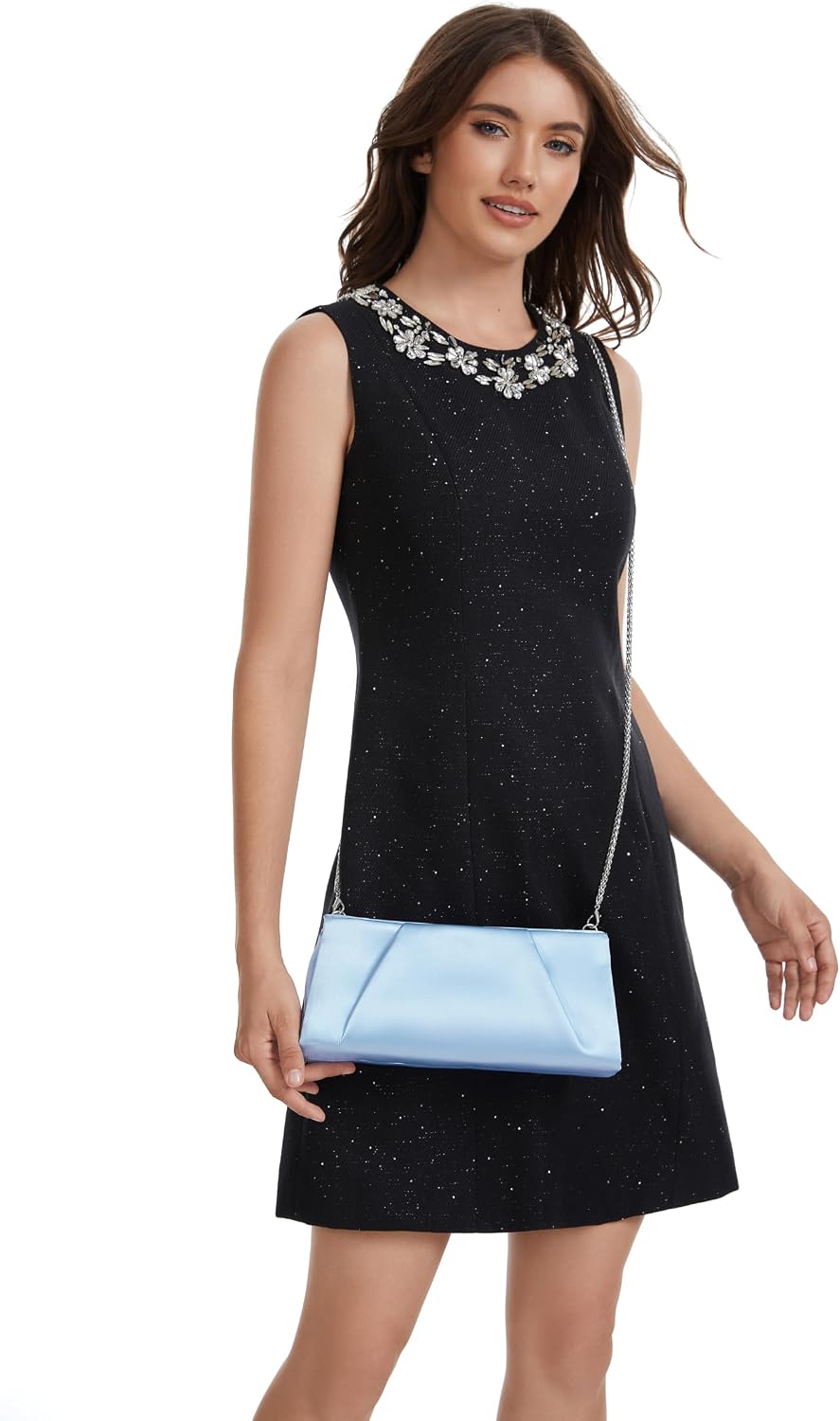 Satin Clutch Purses For Women Elegant Evening Clutches For Wedding Proms image 2