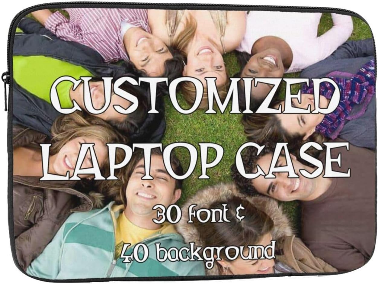 Custom Photo Laptop Sleeve Personalized Laptop Briefcase Design Your Own Customized Computer Notebook Bag for Men Women Shockproof Carrying Briefcase 15 Inch