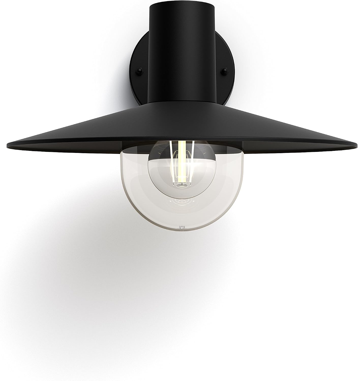 Philips MyGarden Outdoor Wall Light, E27, Aluminium, Black, Designed for Gardens and Patios Black, 30 x 34.4 x 22 cm - Image 3