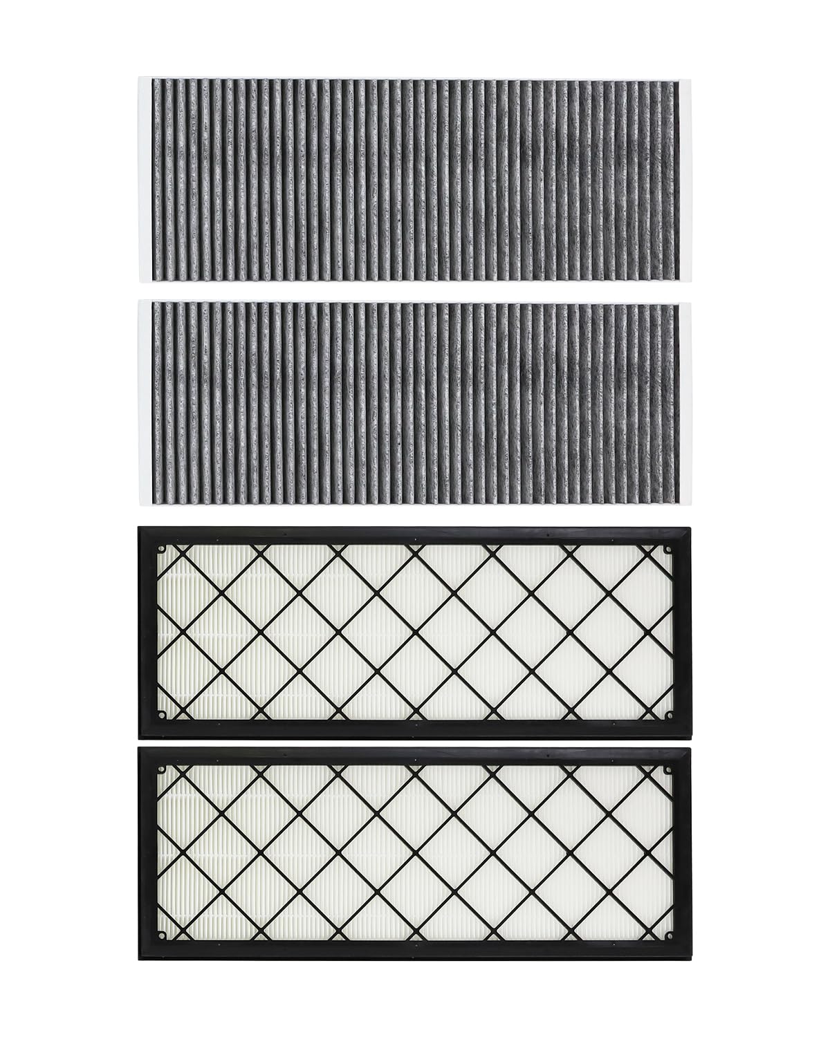 KKTR-CAR Per Tesla Model Y Filtro dell'aria esterno Hepa con carbone attivo, Modalità di ricircolo esterno, Filtro dell'aria di ricambio per Tesla Bio-Defense Modality (2019-2025) (4 pezzi)