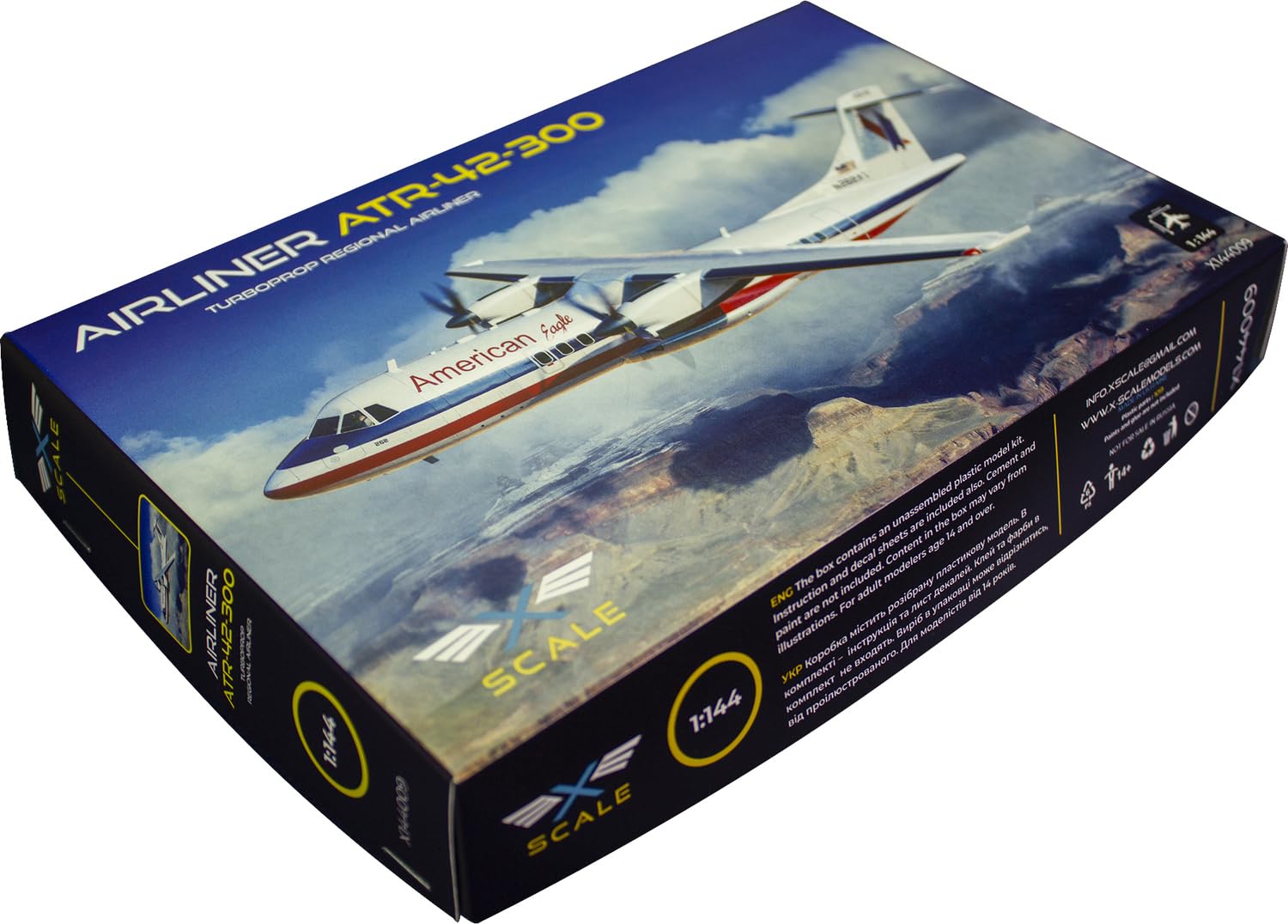 Amazon | X-スケールモデルズ 1/144 ATR-42-300 ターボプロップ旅客機