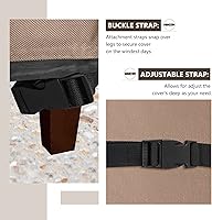 Vista 5 de ULTCOVER Funda impermeable para sofá de patio en forma de L, orientada a la izquierda, para muebles modulares de 6 plazas, 85 pulgadas de ancho