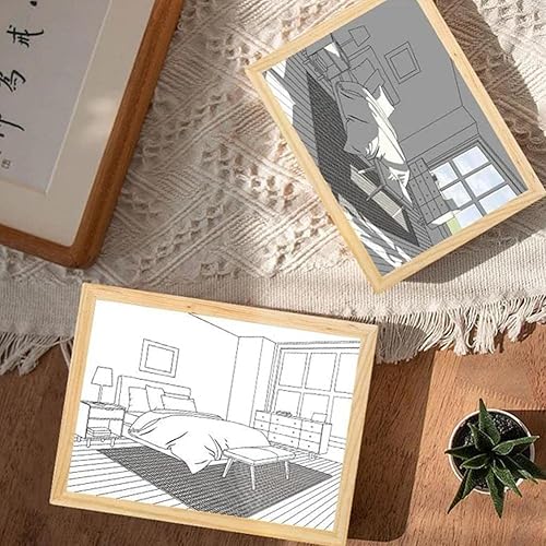 Miniatura 4 de Pintura iluminada (alimentada por USB, 3 modos de iluminación), imagen de luces LED, decoración de pintura de iluminación, decoración de pared para