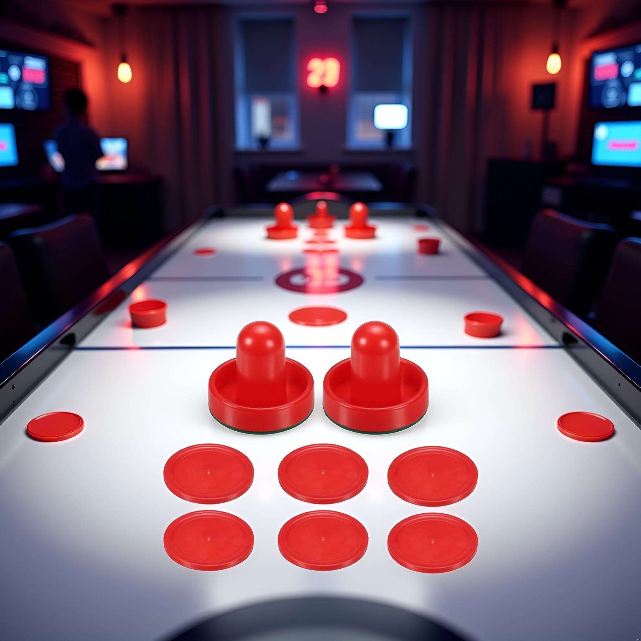 A Set Air Hockey Pushers and Air Hockey Pucks,Paddles,Goal Handles Paddles Replacement for Game Tables Air Hockeys - Image 4