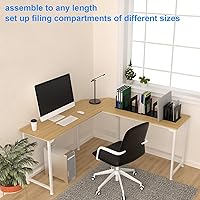 Vista 2 de Adjustable Vertical File Sorter Sturdy Plastic Expandable Upright File Holder, Desktop Binder Organizer, School Office Organization Bookshelf
