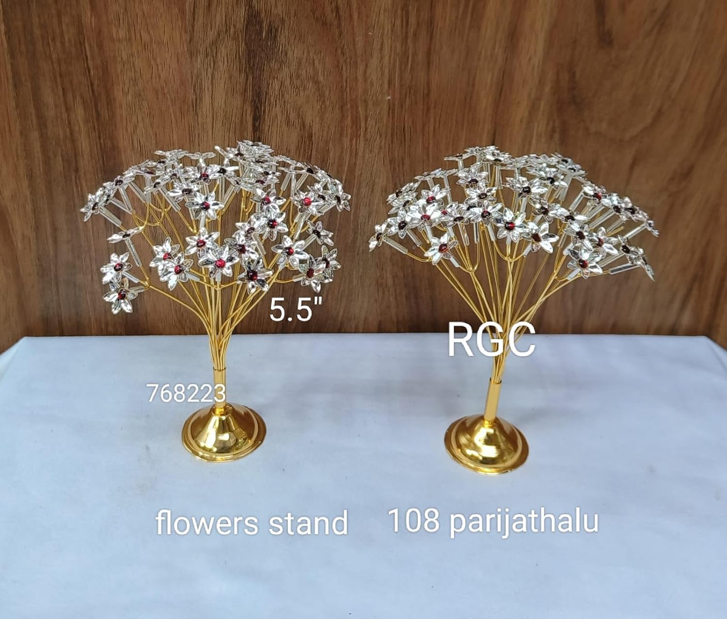 German Silver 108 Flowers with Stand for Pooja/Home décor/Gift Item