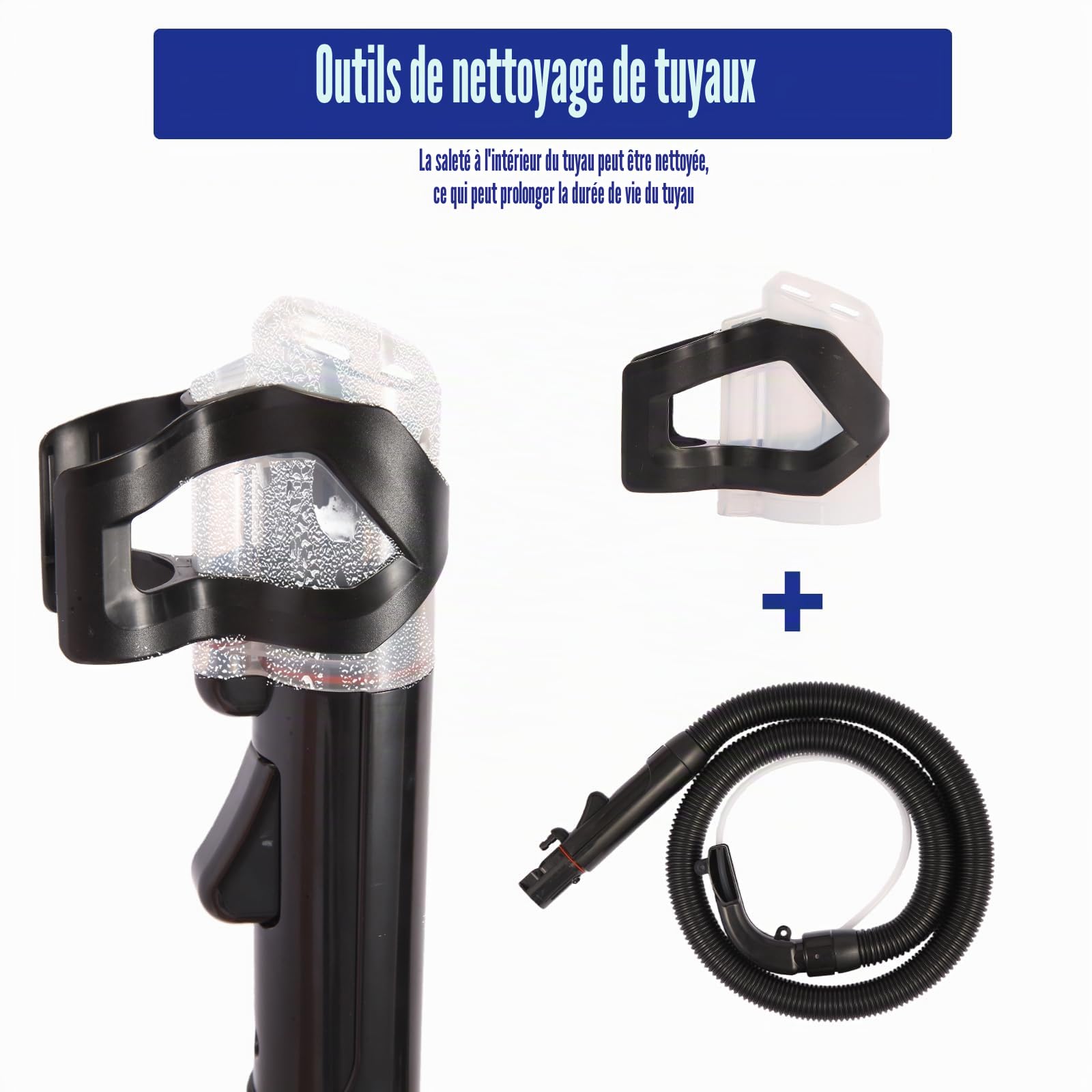 Composant de tuyau de nettoyage amélioré 1606127 de 7,6 cm, outils de nettoyage, brosse de rechange pour aspirateur Bissell Little Green ProHeat 2694, 2513, 5207, 2513E, 4720M