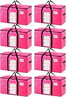 Vista 55 de TAILI - Bolsas de mudanza extra grandes, paquete de 4 bolsas negras resistentes para almacenamiento con ventana visible, asas envolventes