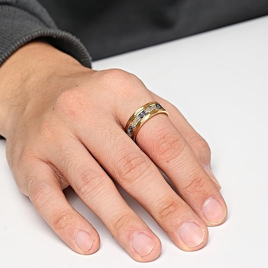 Men's Tungsten Wedding Band - Front View