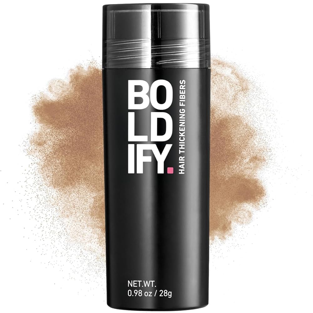 BOLDIFY Hair Fibers (28g) - Fill In Thinning and Fine Hair for an Instantly Fuller, Thicker Look - 14 Shades for Women & Men - Dark Blonde