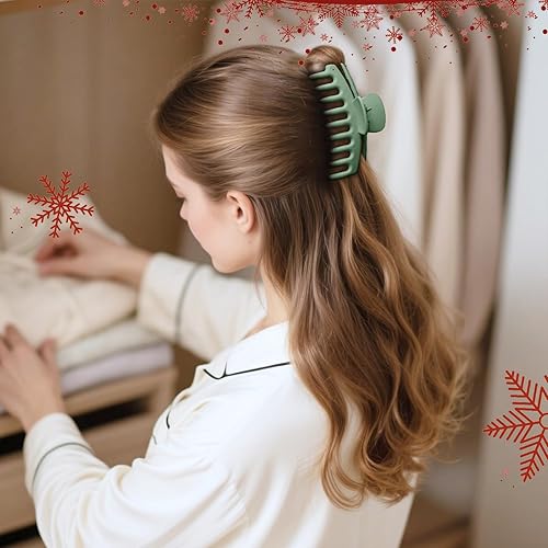 Miniatura 71 de TOCESS Paquete de 8 pinzas grandes para el cabello para mujer, pinzas de garra grandes para cabello fino y rizado, agarre fuerte de los años 90