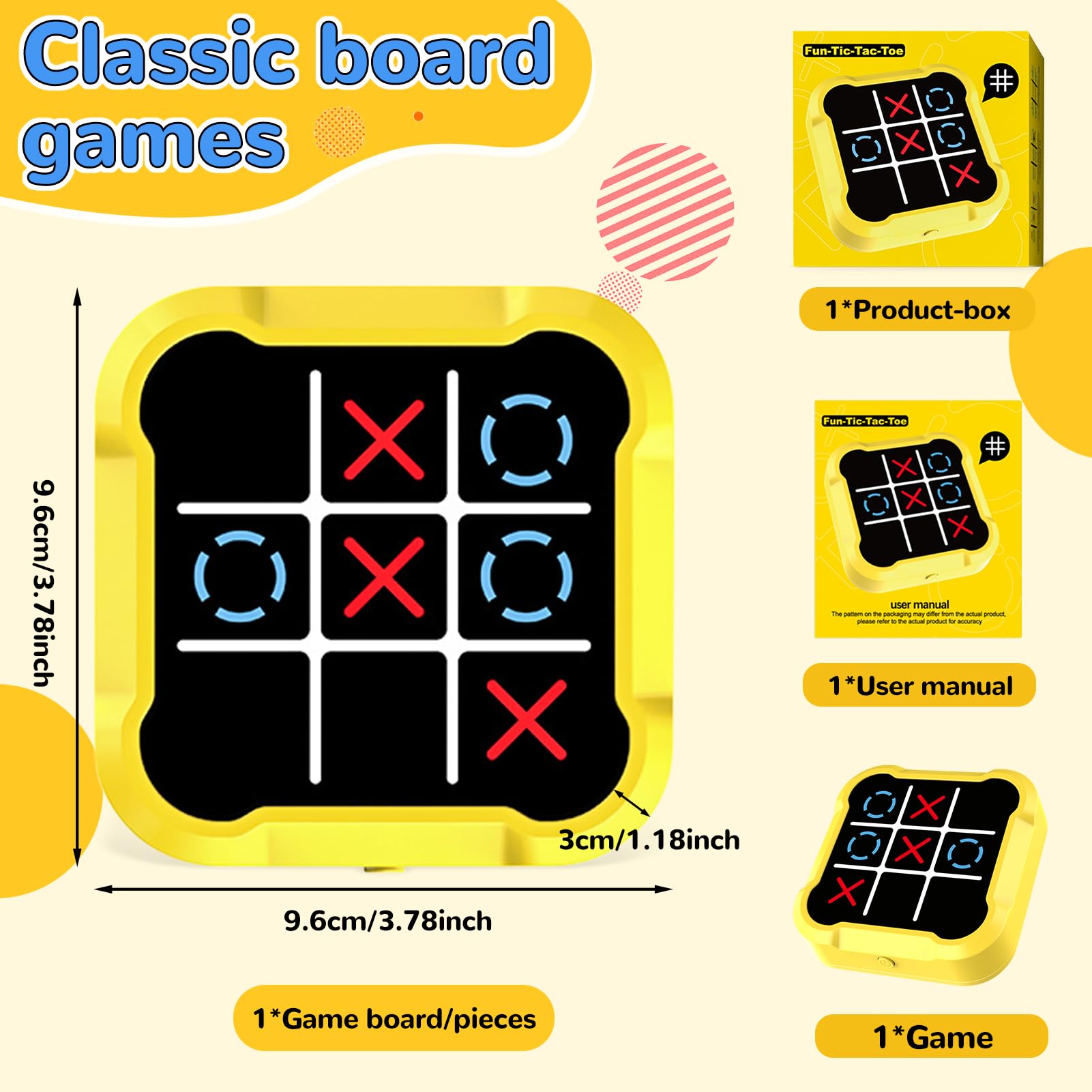 Juego de Tic TAC Toe, Electrónico Tic TAC Toe Bolt, 3 en Raya Electronico, Juegos de Viaje Portátiles 3 en 1, Juegos para Niños para Educación y Crecimiento de la Memoria para Todas Las Edades