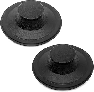 (2 Pack) Exact Replacement for InSinkErator STP-PL/STPPL Black Rubber Sink Stopper for Garbage Disposal – Compatible with Standard 3-1/2" Drains from Kohler, Waste King, Whirlpool, and More