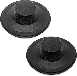 (2 Pack) Exact Replacement for InSinkErator STP-PL/STPPL Black Rubber Sink Stopper for Garbage Disposal – Compatible with Standard 3-1/2" Drains from Kohler, Waste King, Whirlpool, and More