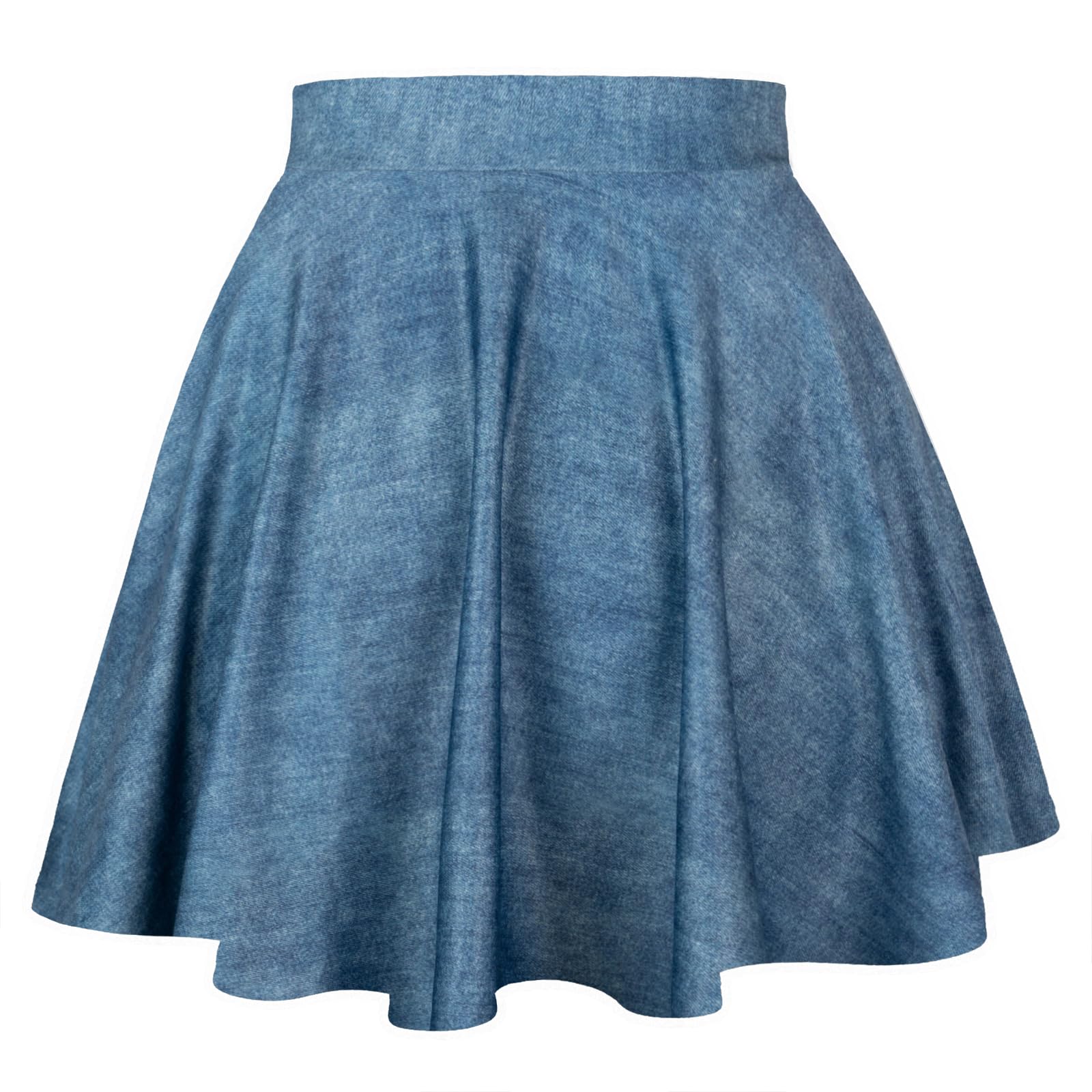 GOOBGS Women's Casual Versatile Mini Skater Stretchy Skirt with Shorts