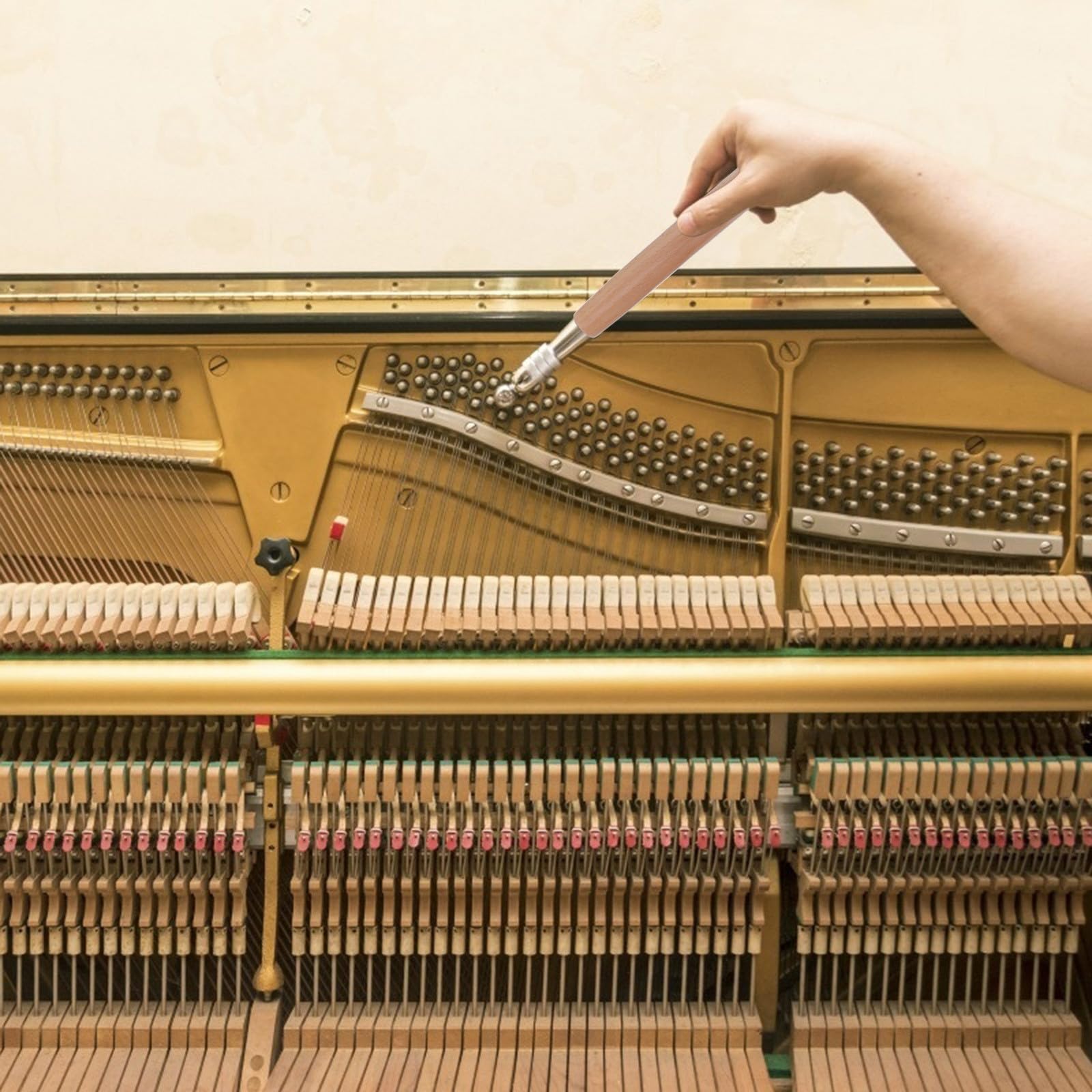 POPETPOP 16 Pezzi Kit per Accordatura Pianoforte, Strumenti di Accordatura per Piano, Nero, con Custodia, per Studenti