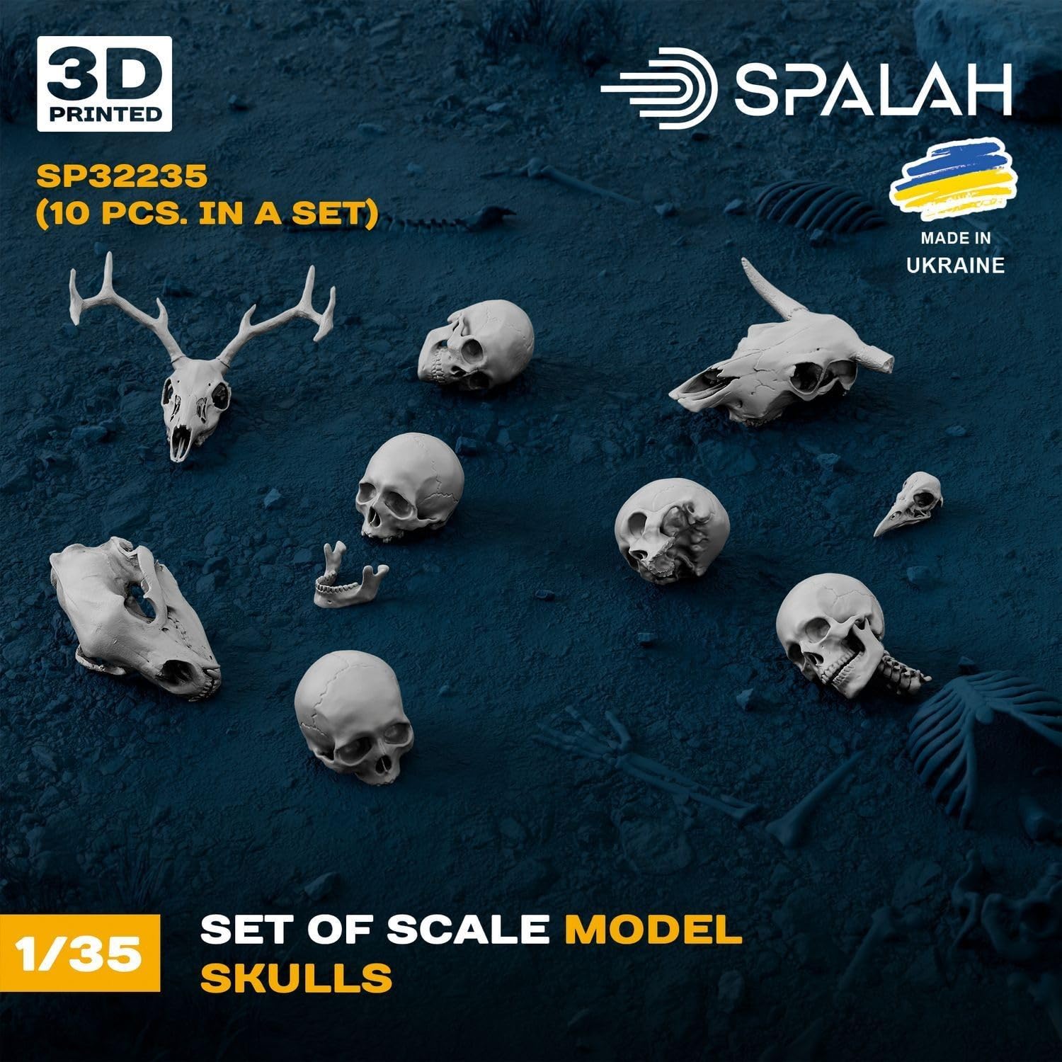Amazon | スパラッハ 1/35 頭蓋骨セット (5種・10個入) 3Dプリンター製