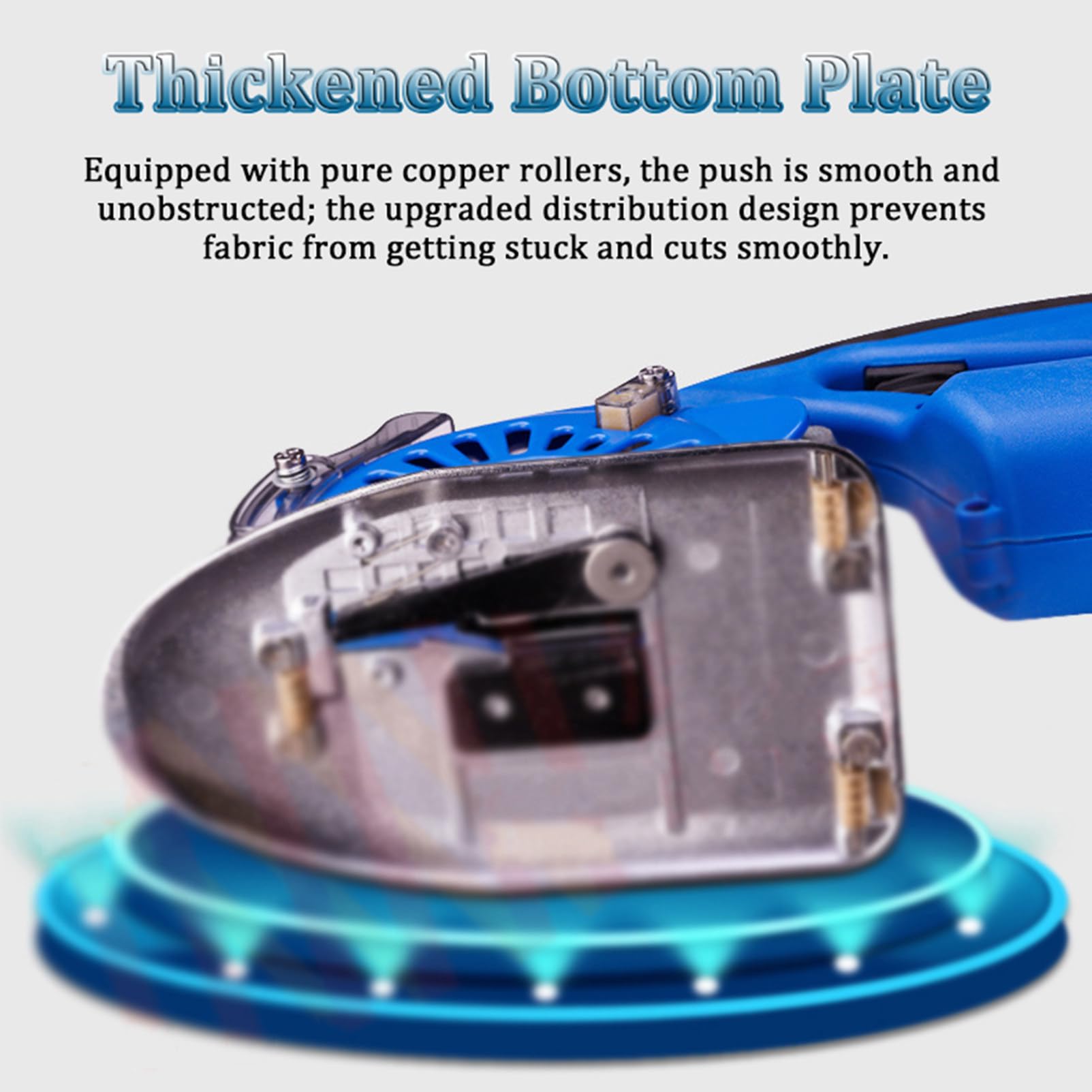 Taglierina rotativa per Tessuti elettrica – Taglierina Multistrato Ricaricabile per Tessuti Naturali e Sintetici di Peso da Leggero a Medio,125mm