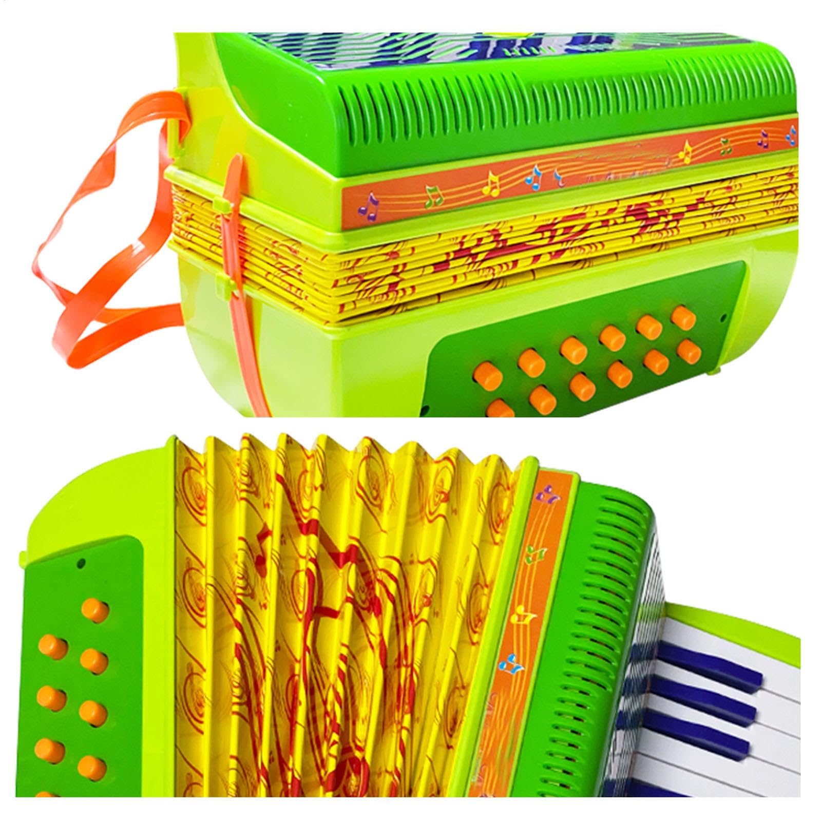 Fisarmonica per bambini - Fisarmonica piccola a 17 tasti, strumento | musicale leggero a 6 bassi, giocattolo educativo per bambini e principianti, simpatica fisarmonica per ragazzi e me