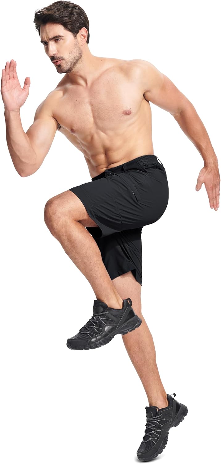 MAGCOMSEN Men's Hiking Cargo Shorts Quick Dry Lightweight 9" Golf Shorts Summer Casual Work Outdoor with 5 Zipper Pockets - Image 6